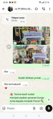 Testimonial Papan Bunga gresik