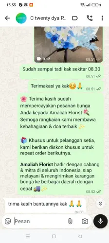 Testimonial Standing Flower gresik