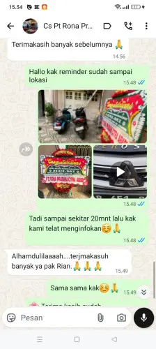 Testimonial Papan Bunga gresik