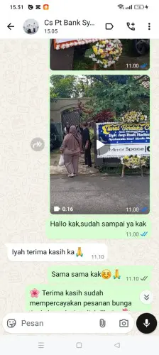 Testimonial Papan Bunga gresik